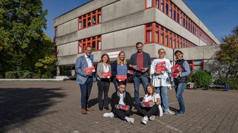 An der Realschule Sodingen wurden die VR-Brillen vorgestellt und getestet.