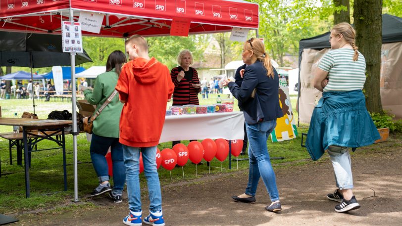 Das SPD-Familienfest am Sonntag (7.5.2023) im Schlosspark Strünkede.