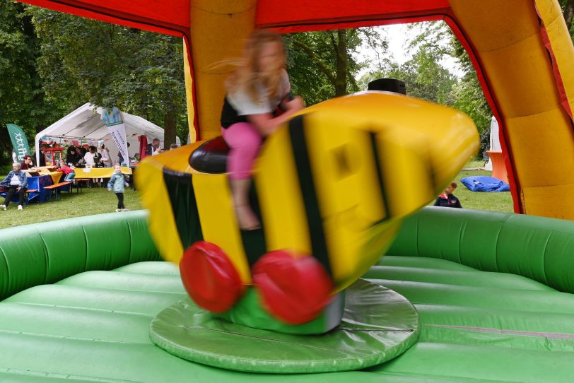 Tigerenten-Rodeo wie immer ein Publikumsmagnet und eines der Highlights des Festes.