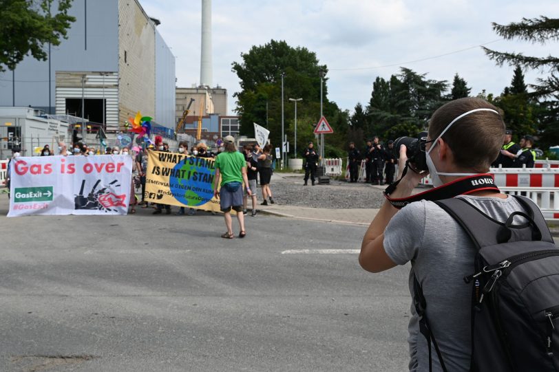 Gas is Over-Demo von Klimaaktivisten