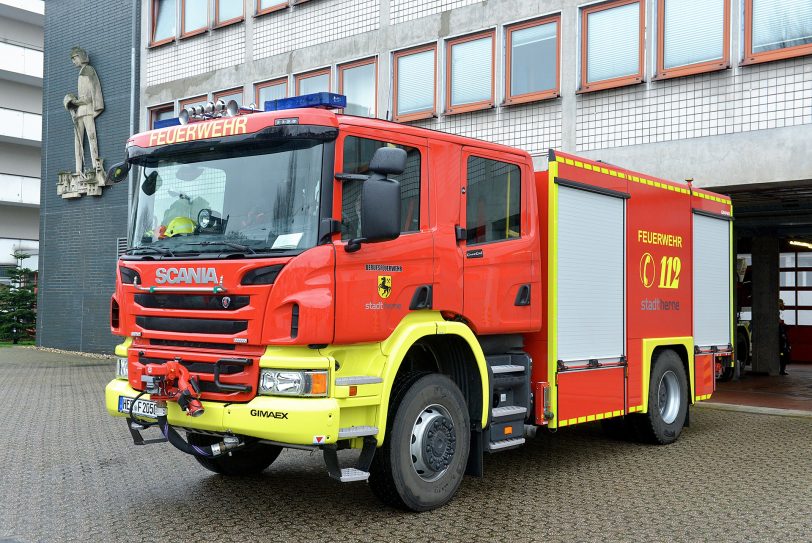 Pulvertank-Löschfahrzeug an der Feuerwache Sodinger Straße..