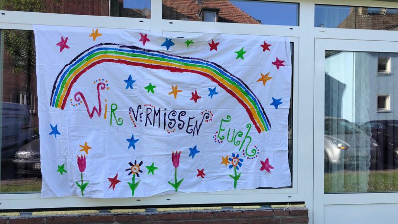 Gruß des Teams der Kita Ludwigstraße während der Corona-Zeit.