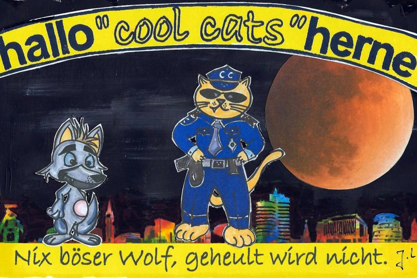 Die cool cats gehen zu Rock gegen Rechts.