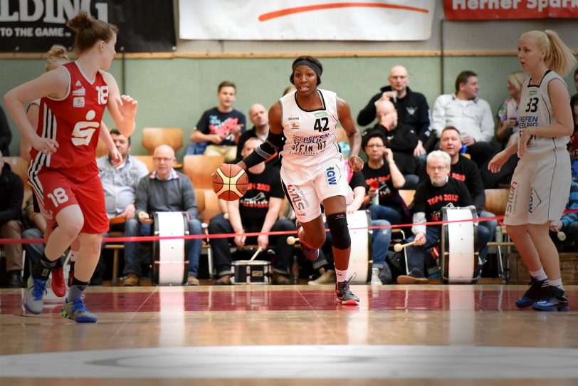 Teya Wright im Spiel gegen Osnabrück.