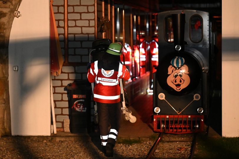 Die DRK-Übung am Bahnhof Gysenberg.