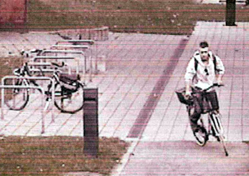 Der gesuchte Fahrraddieb.