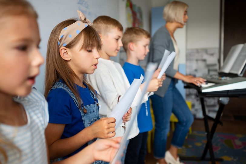 Immer dienstags probt der Kinderchor im Gemeindehaus von St. Joseph (Löwenkirche).