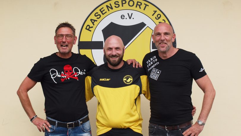 Gemeinsam in die neue Saison: (v.li.) 1. Vorsitzender Thomas Rist, der neue Trainer Marc-André Bach und Sportlicher Leiter Frank Eppler.