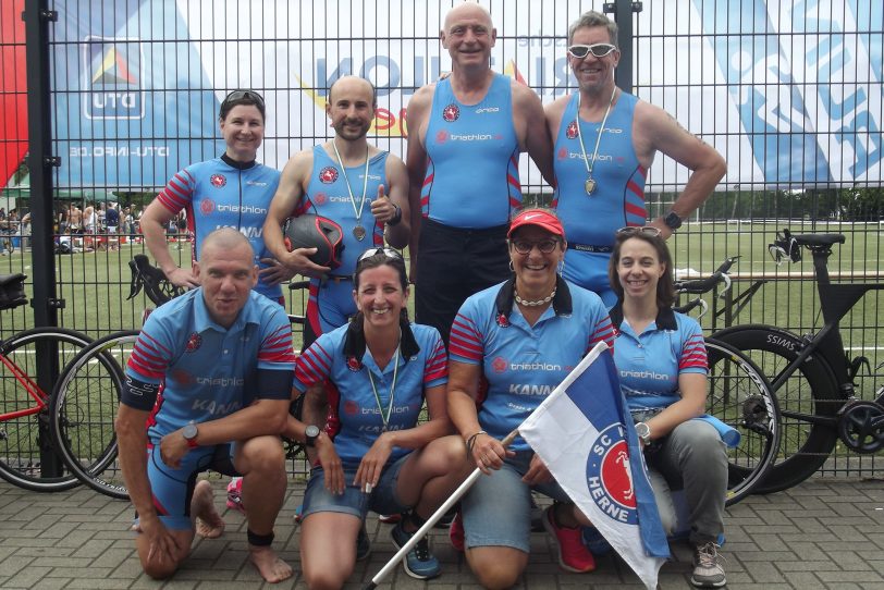 Westfalia-Triathleten: Ligastarter und Supporter.