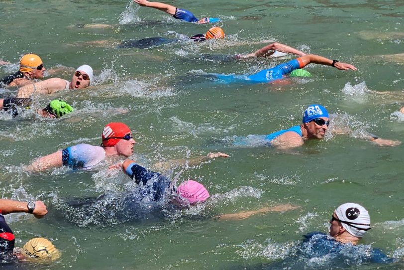 Beim 18. Sparda-Münster Triathlon in Münster, mit mehr als 2.600 Teilnehmern, im Juni 2025. Mit dabei: das Tri Team Ruhrpott Herne.