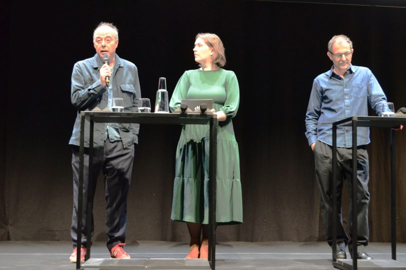 Das Leitungsteam der Ruhrfestspiele, (v.l.) Chefdramaturg Jan Hein, Dispositionsleiterin Lilja Kopka und Intendant Olaf Kröck, stellte das Programm der Ruhrfestspiele 2026 vor.