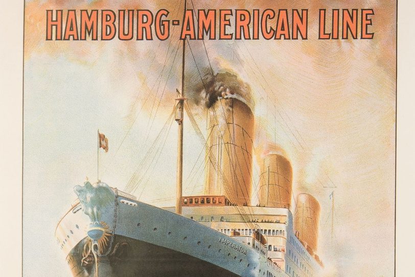 Auswanderer-Schiff für Deutsche nach Amerika.