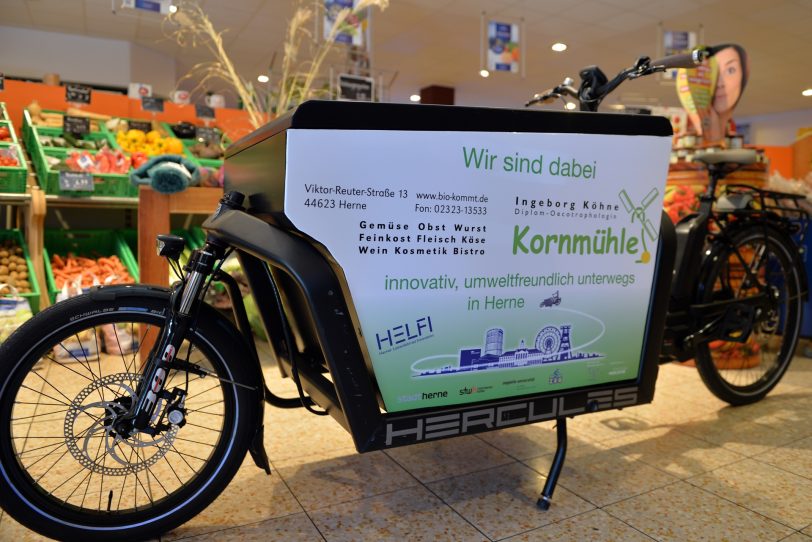 Das Lastenfahrrad der Kornmühle