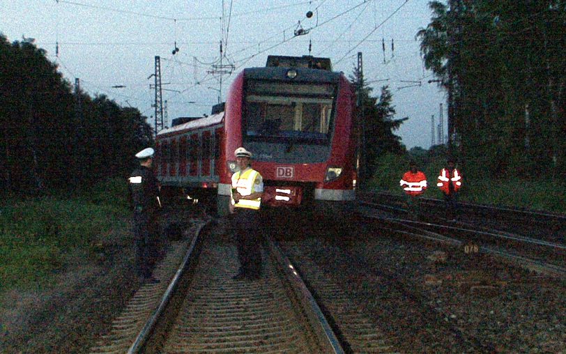 S-Bahn-Unfall am Donnerstagabend (5.6.2014).