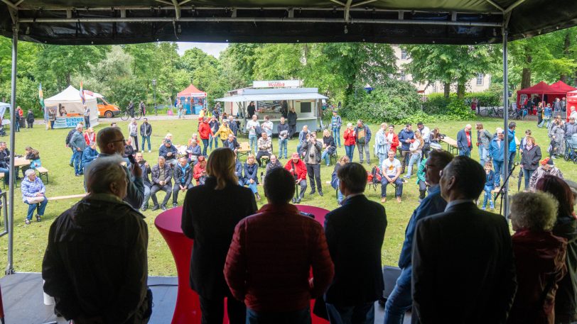 Die Bundesarbeitsministerin Bärbel Bas war der politische Stargast beim SPD-Familienfest am Sonntag (25.5.2025) im Park von Schloss Strünkede.
