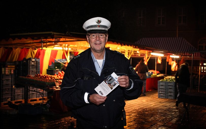 Frank Kamhöfer auf dem Marktplatz.