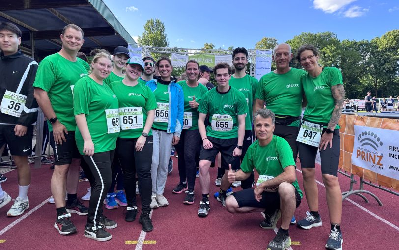 Die drei Teams der gfi Herne beim Firmenlauf 2025.