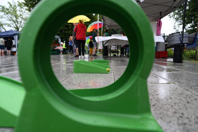 Übungsparcour im Minigolf