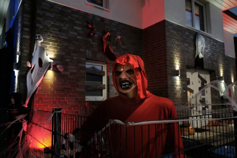 Halloween-Haus an der Gartenstraßen.