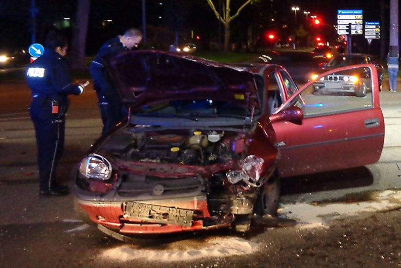 Der Unfall auf der Overwegstraße in Gelsenkirchen.
