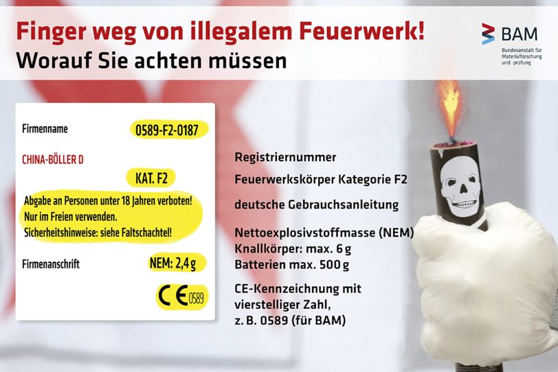 Woher weiß ich, dass mein Feuerwerk geprüft ist? Wie kann ich illegales Feuerwerk erkennen?