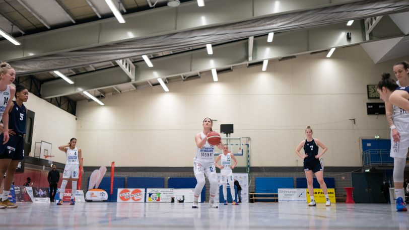 Die Basketballerinnen vom Herner TC gewinnen am Mittwoch (2.3.2022) mit 85:69 gegen die Capitol Bascats Düsseldorf.