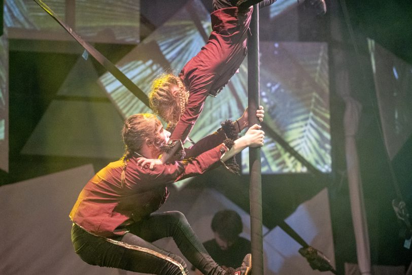 „Kuriosum“: Öffentliche Generalprobe beim Familiencircus Schnick-Schnack in Herne (NW), am Sonntag (16.06.2019).