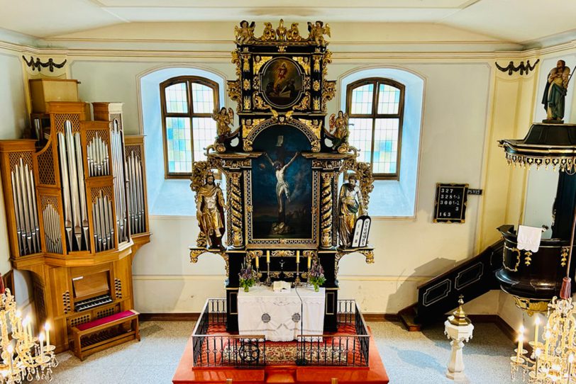 Die Evangelischen Kirche Kobersdorf (Österreich).
