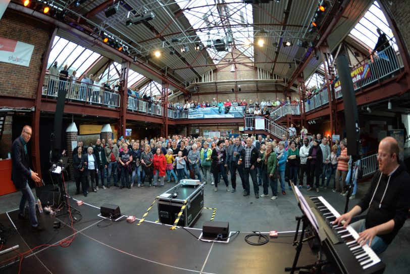 Rudelsingen zur Extraschicht in den Flottmannhallen. (Archivfoto)