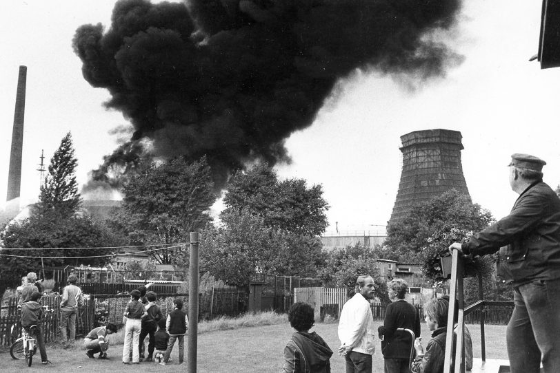 Im Hinterhof an der Shamrockstraße - direkt am Werksgelände.