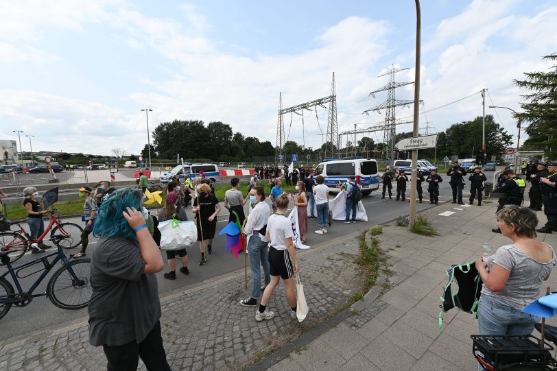 Gas is Over-Demo von Klimaaktivisten