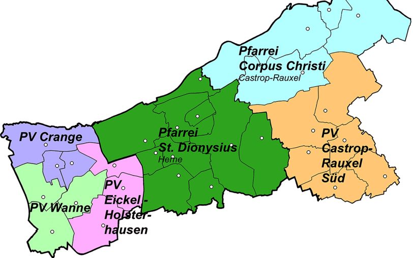 Pastoralverbünde im Dekanat Emschertal.