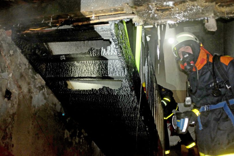 Brand an der Claudiusstraße.