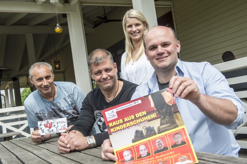 v.l. Klaus Herold, Guido Schiller, Denise Weil und Arnold Janoschka