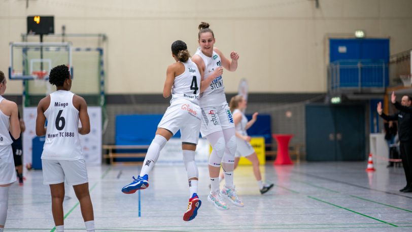 Die Basketballerinnen vom Herner TC gewinnen am Mittwoch (2.3.2022) mit 85:69 gegen die Capitol Bascats Düsseldorf.