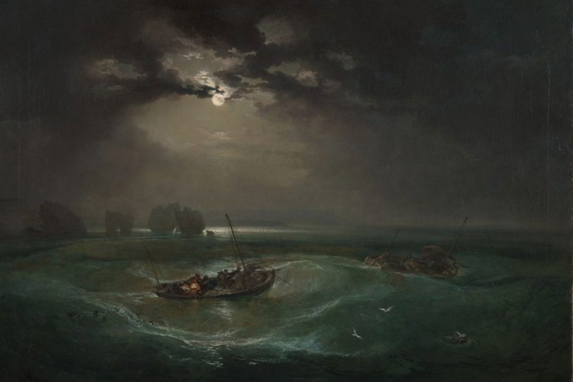 William Turner Ausstellung in Münster: Fishermen at Sea, Exhibited 1796.