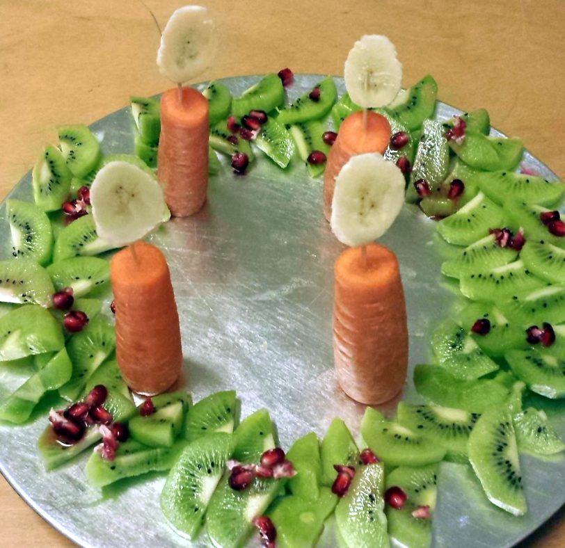 Die Aktion Gesundes Pausenbrot im Familienzentrum Dreifaltigkeit.