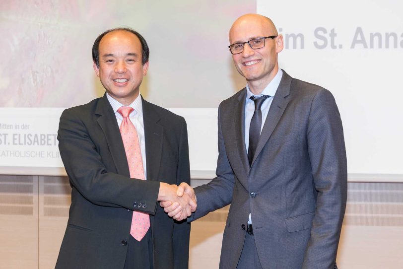 v.l. Prof. Dr. Naohisa Yahagi, aus Japan, und Dr. Viktor Rempel beim Endosummer 2018.