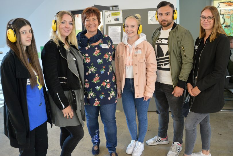 Azubi-Inklusions-Tag 2019: Die Station der Höhrbehinderung, die von Tanja Hinz betreut wurde.