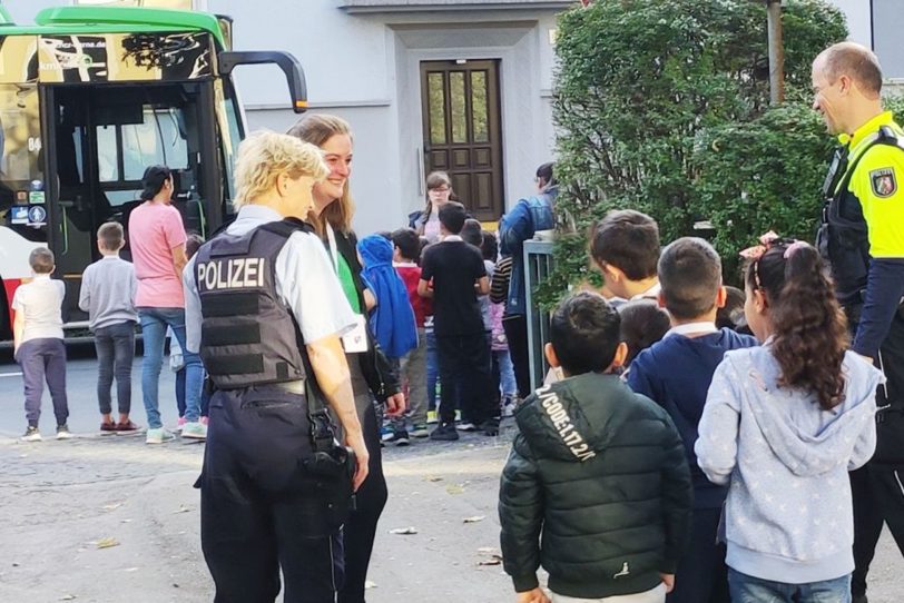 Die Kinder lernten, worauf man im Straßenverkehr achten muss.