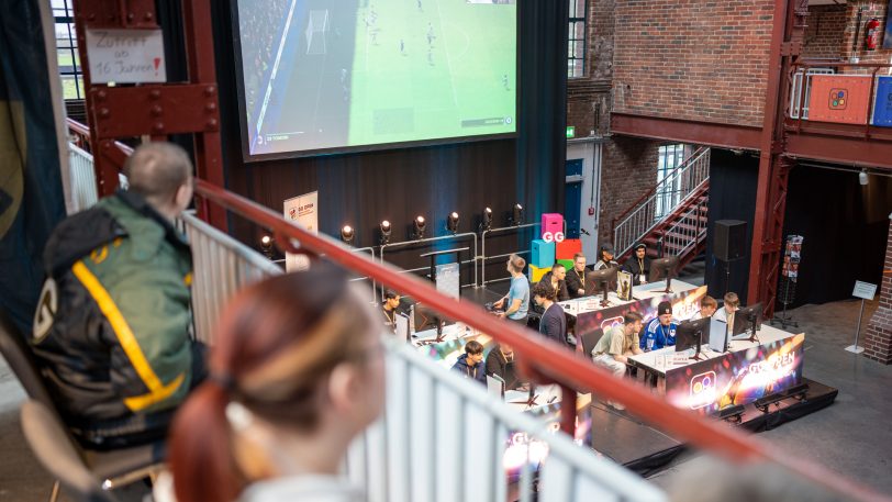 Finale der GG Open in den Flottmann-Hallen am Donnerstag (21.12.2023). Gespielt wurde "EA FC 24", Sieger wurde das Team von "Rölle 1923".