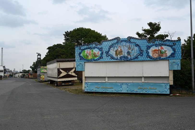 Aufbau der Cranger Kirmes 2022 - Stand 22.07.2022