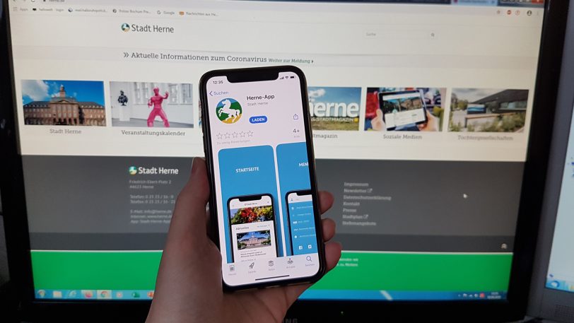 Die App der Stadt Herne gibt es zum Download.