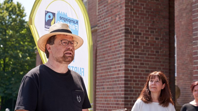 Markus Heißler (li.) vom Eine Welt Zentrum und Mitglied der Steuerungsgruppe.