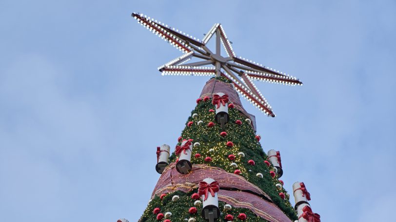 Der Aufbau des Cranger Weihnachtszaubers 2021 am 26. Oktober 2021.