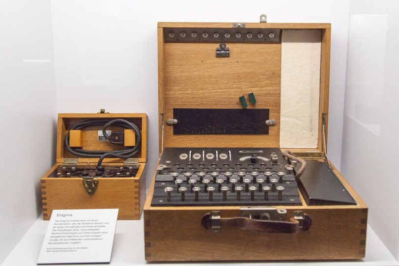 Die Verschlüsselungsmaschine in der Ausstellung