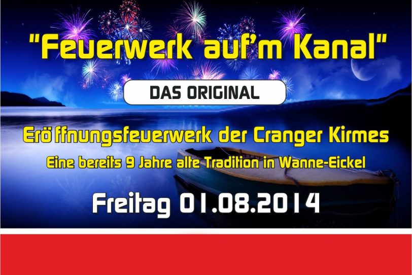 Feuerwerk auf dem Kanal.