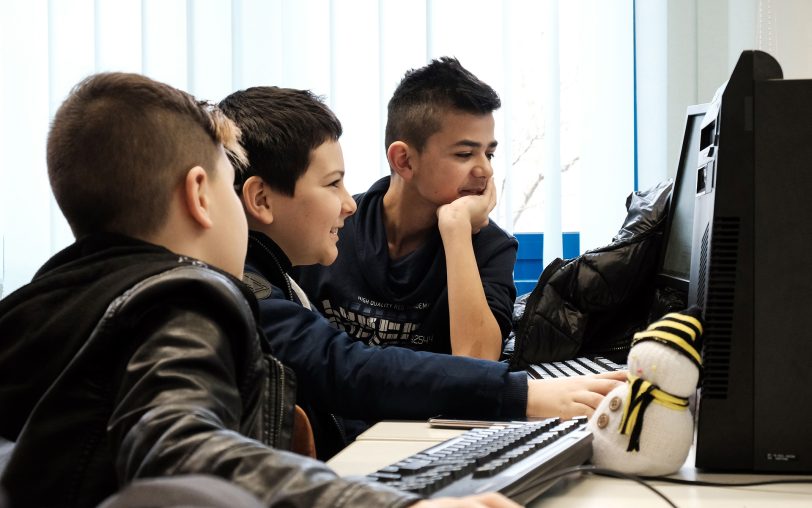 Beim Tag der offenen Tür 2018 in der Gesamtschule Wanne.
