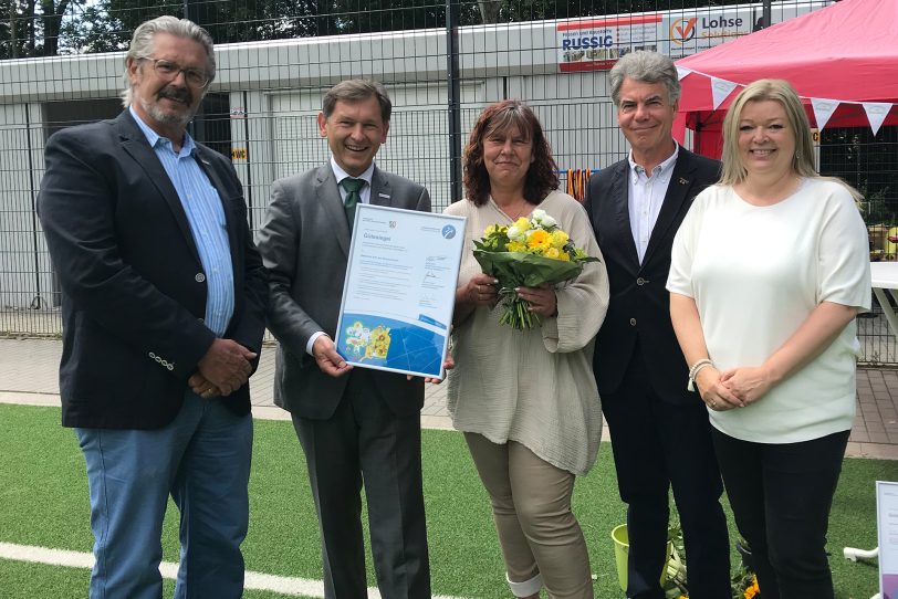 (v.l.) Hans Peter Karpinski, Dr. Frank Dudda, Anke Erens, Dr. Klaus Balster und Petra Herrmann-Kopp.