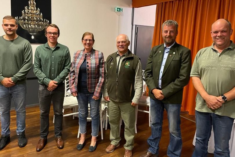 Hegering v.l. Moritz Kilian, S. Bach, Ina-Maria Klups, Hans-Günther Hennemann, Georg Tölle, Christian Löwenstein-Harries